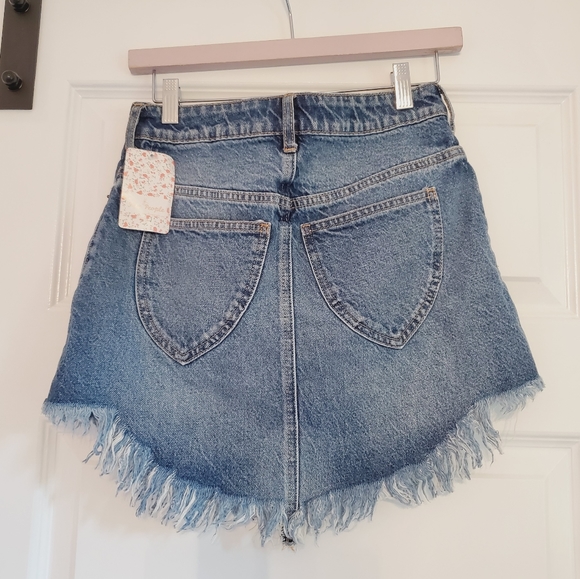 Nwt Free People raw fringe hem mini skirt - Picture 5 of 7